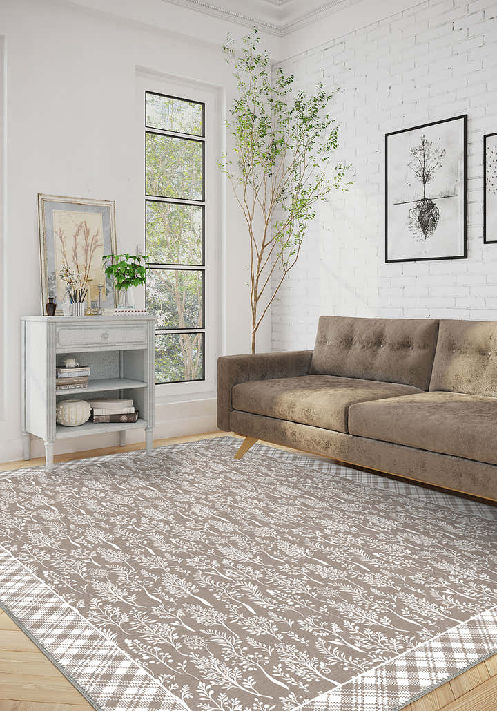 Alder Cottagecore Taupe Rug