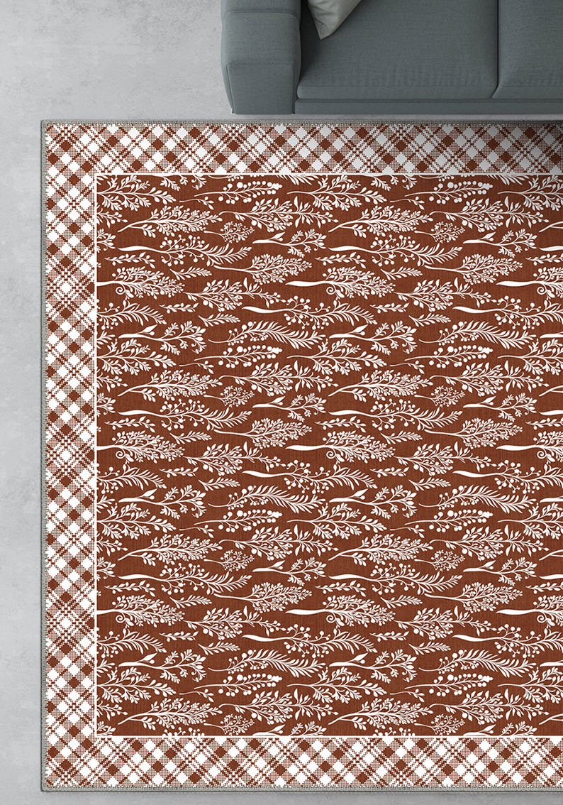 Alder Floral Terracotta Rug