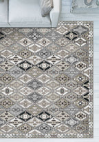 Grey rug for living room.