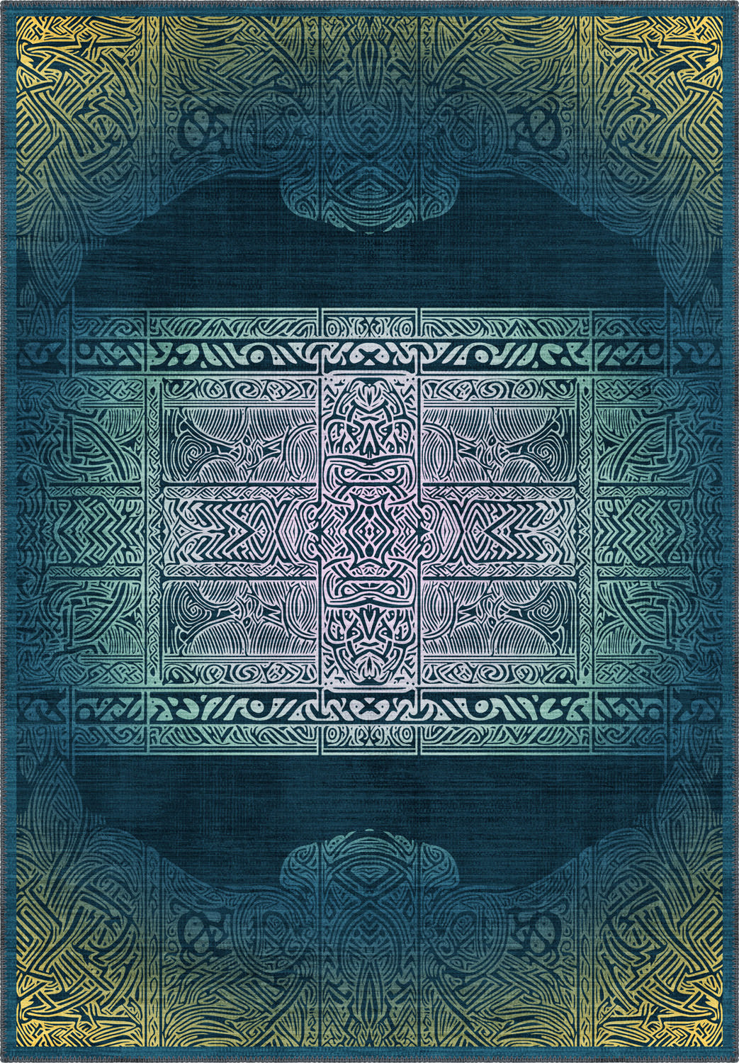Maeva Teal Celtic Rug