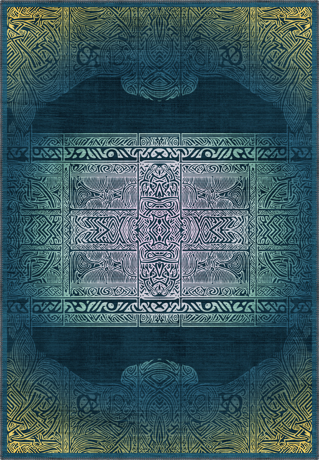 Maeva Teal Celtic Rug