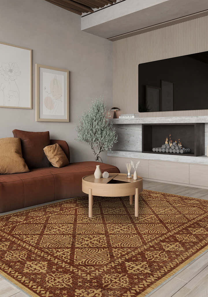 Rhean Celtic Terracotta Rug
