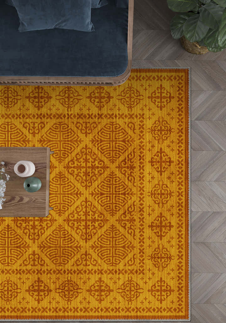 Rhean Celtic Yellow Rug
