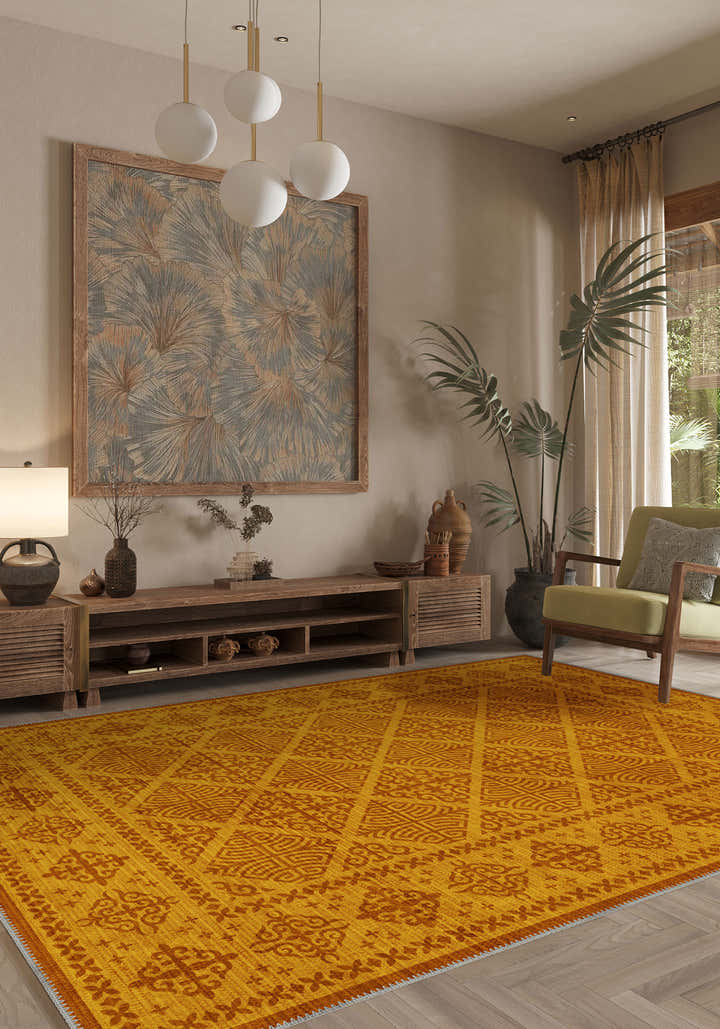 Rhean Celtic Yellow Rug