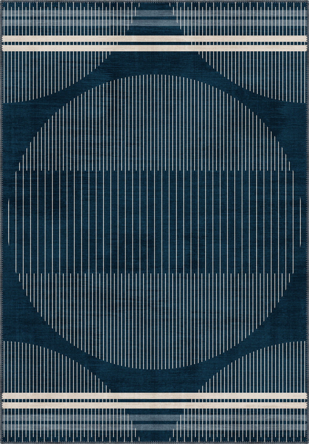 Nathan Blue Modern Rug