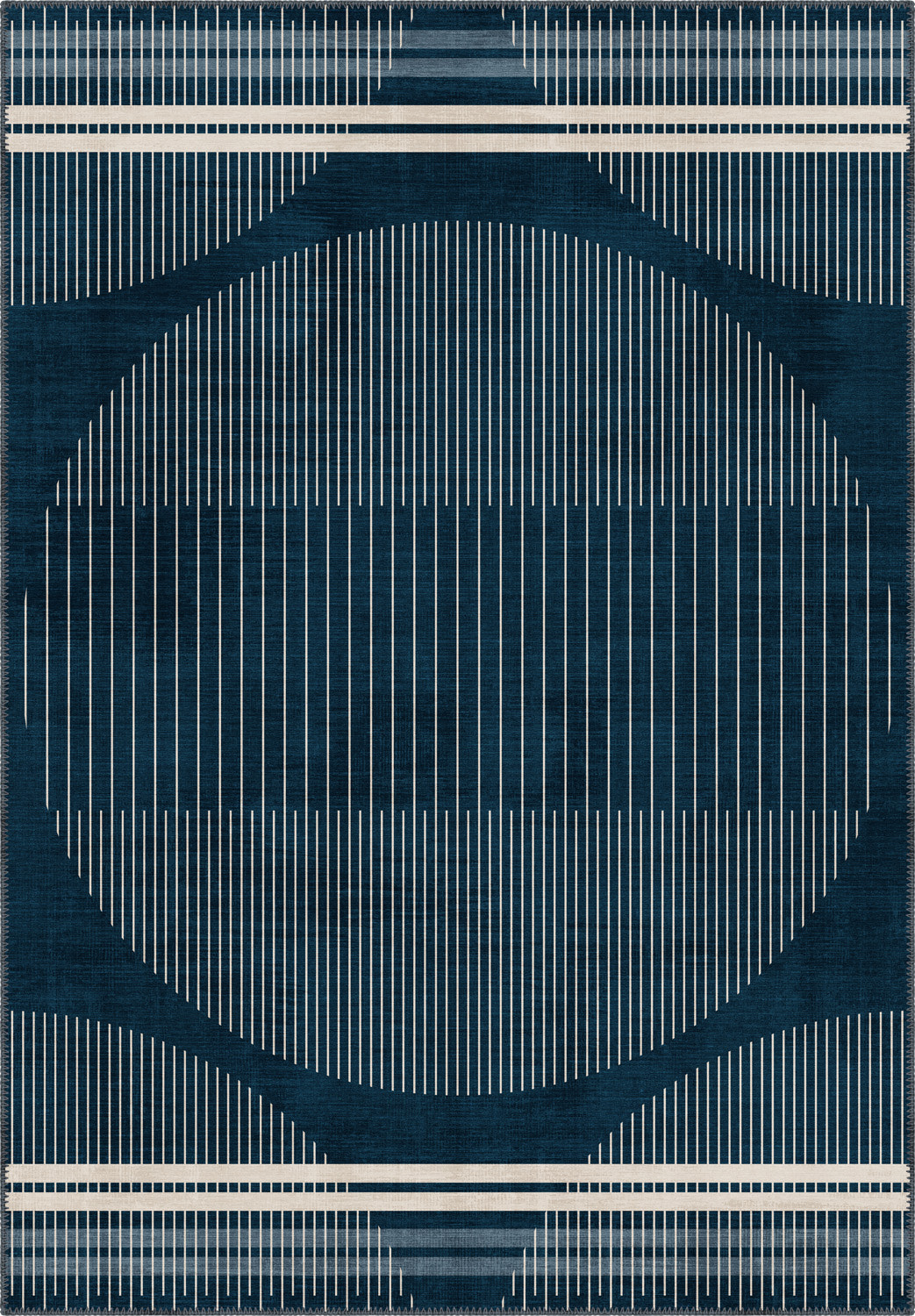 Nathan Blue Modern Rug