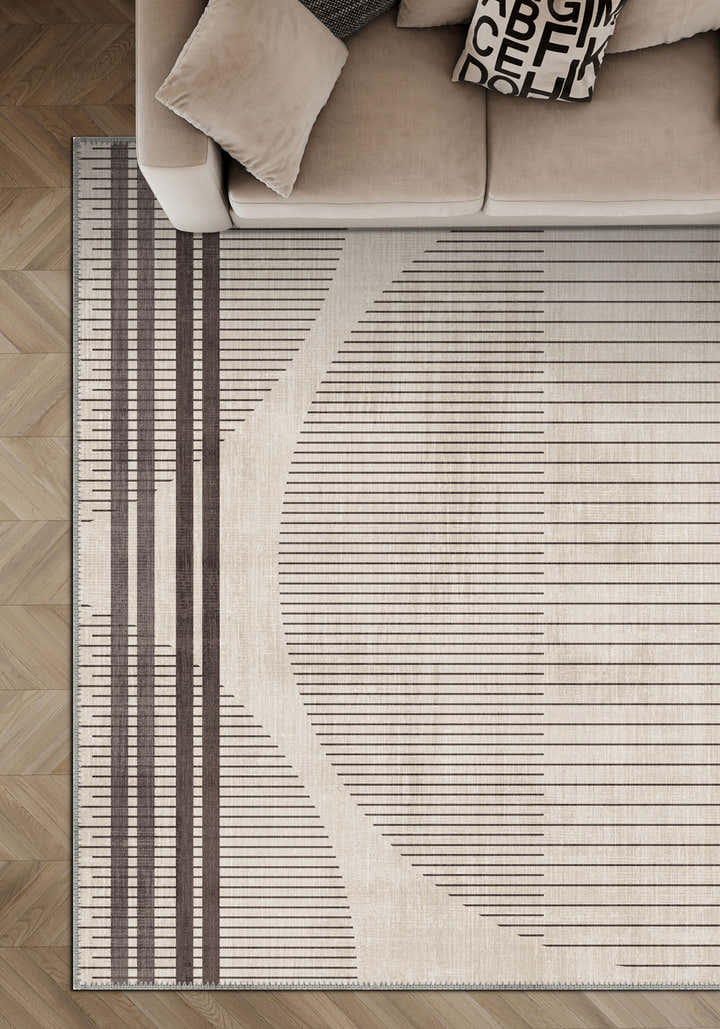 Cream rug for living room.