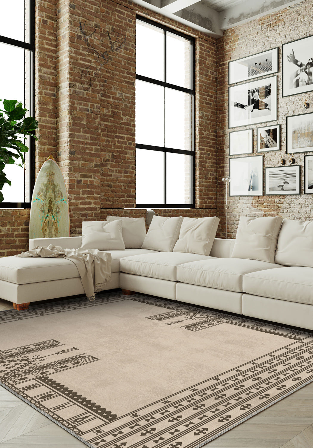 Scandinavian rug for living room