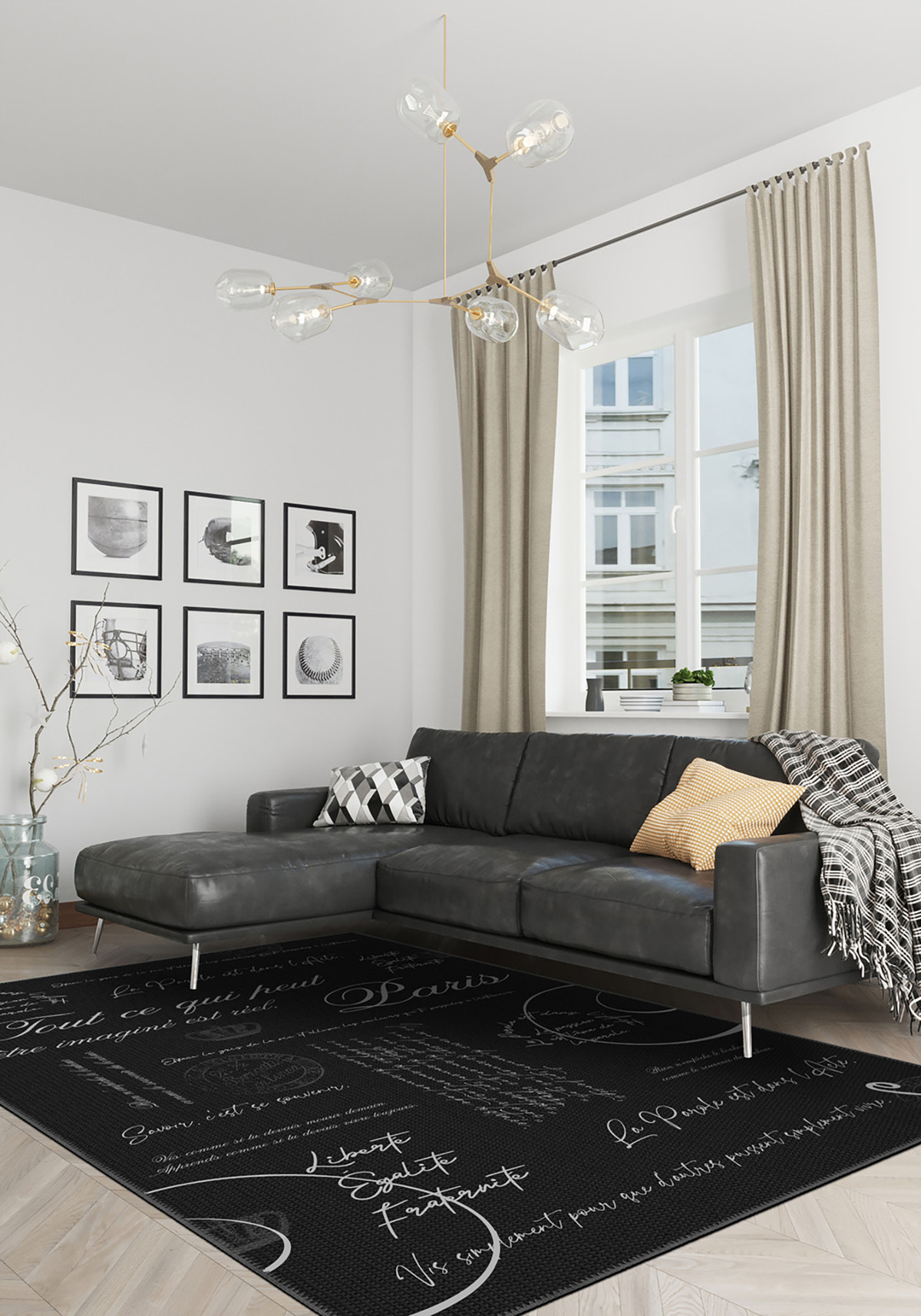 Emeric Parisian Document Rug