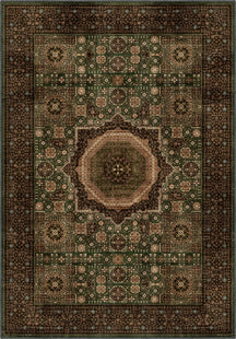 Yasmin Deep Green Mamluk Rug