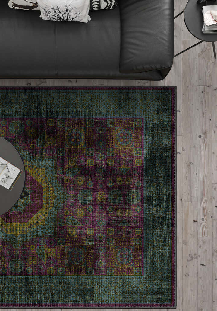Persian vintage rug for living room.