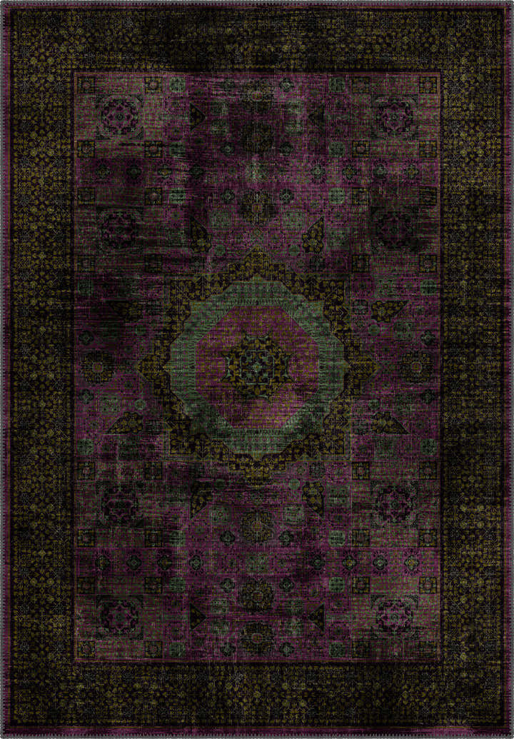 Dark purple vintage Persian rug.