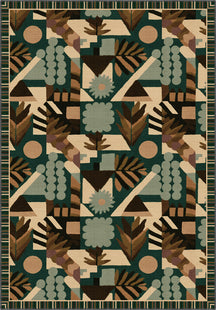Zinnia Green Bauhaus Rug
