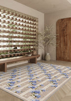 Celine Beige Hydrangea Rug