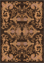 Brown baroque rug