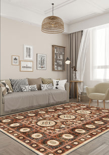 Brown noho rug for living room.