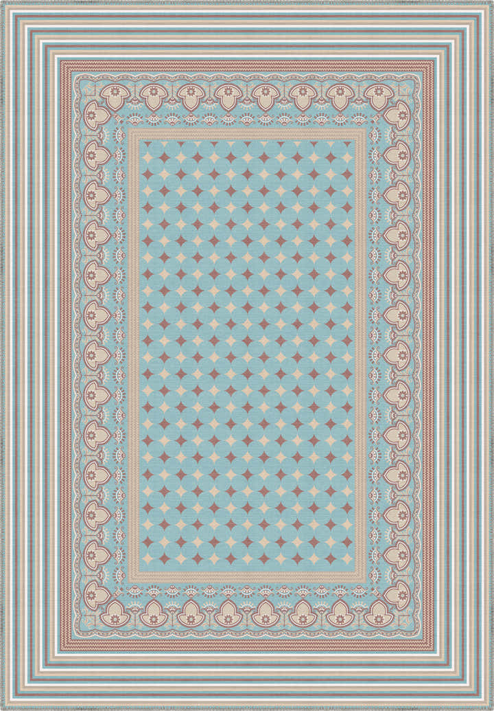 Eclectic pastel rug