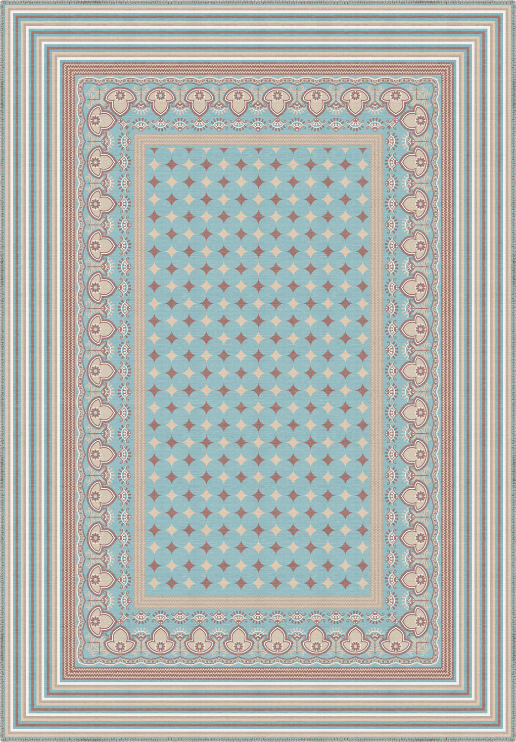 Eclectic pastel rug