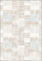 Modern minimalist rug in cream tones.