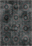 Deep teal Persian vintage rug for living room.