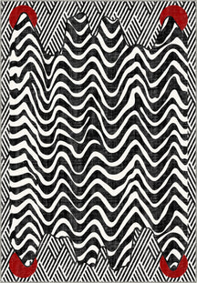 Black and white zebra rug for modern spaces.