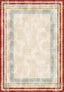 Colorful cream rug for living room.
