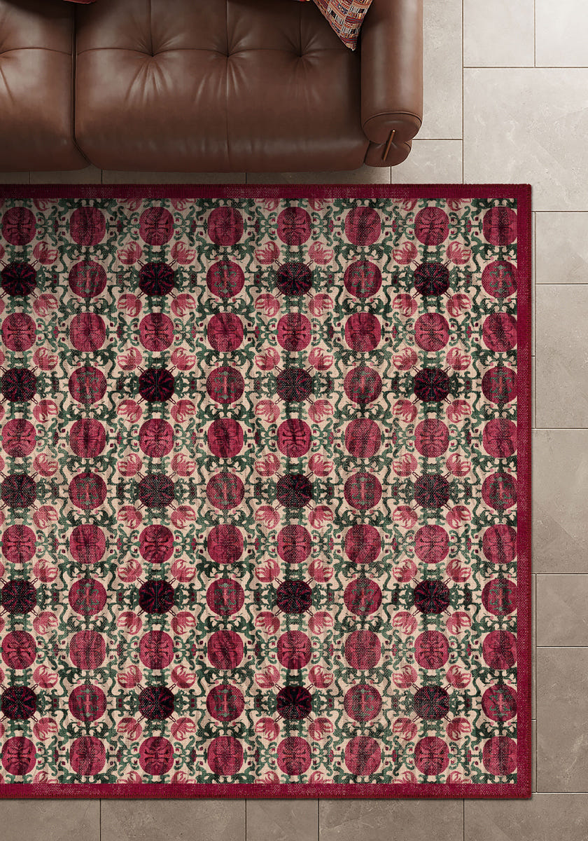 Granada Burgundy Pomegranate Rug