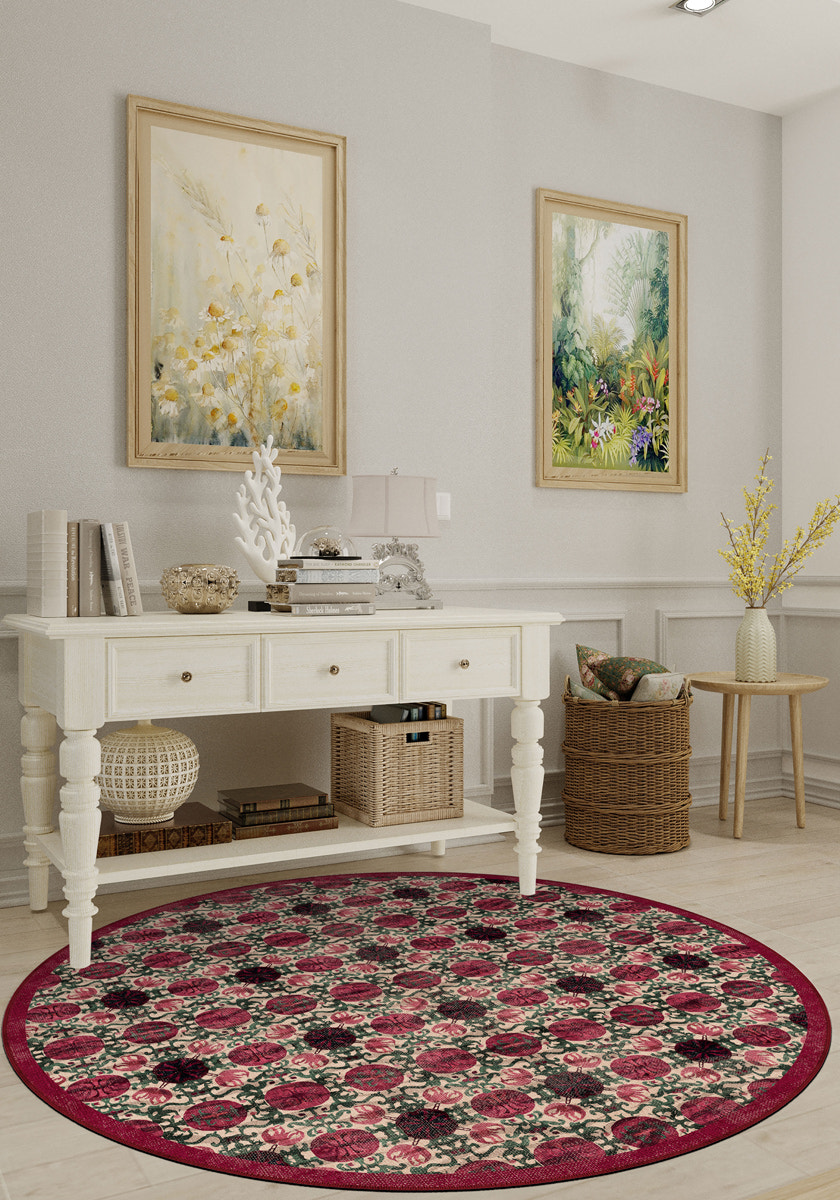 Granada Burgundy Pomegranate Rug