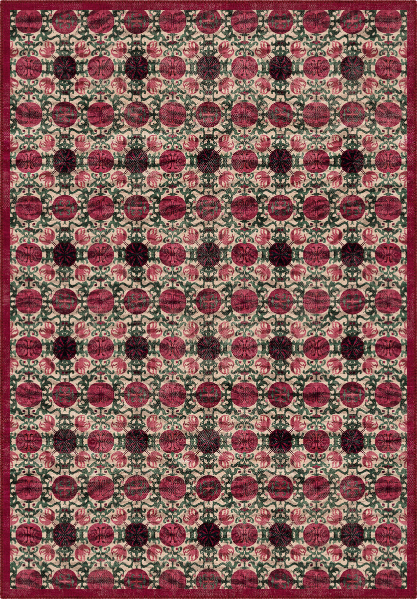 Granada Burgundy Pomegranate Rug