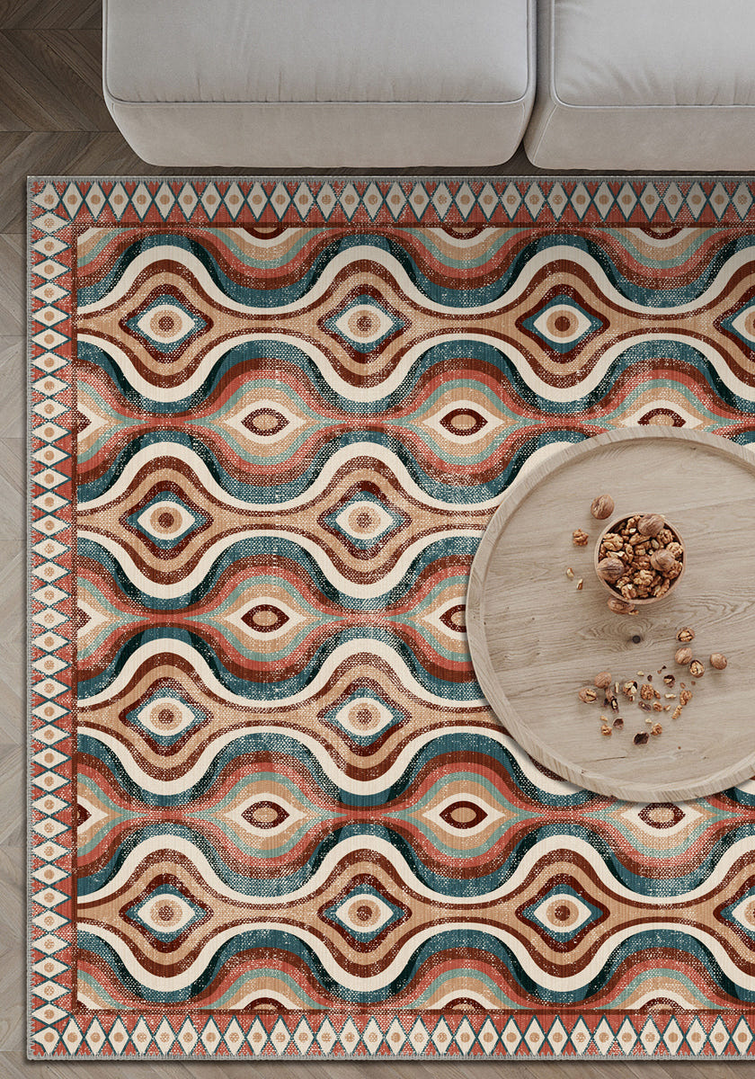 Solara Colorful Retro Rug