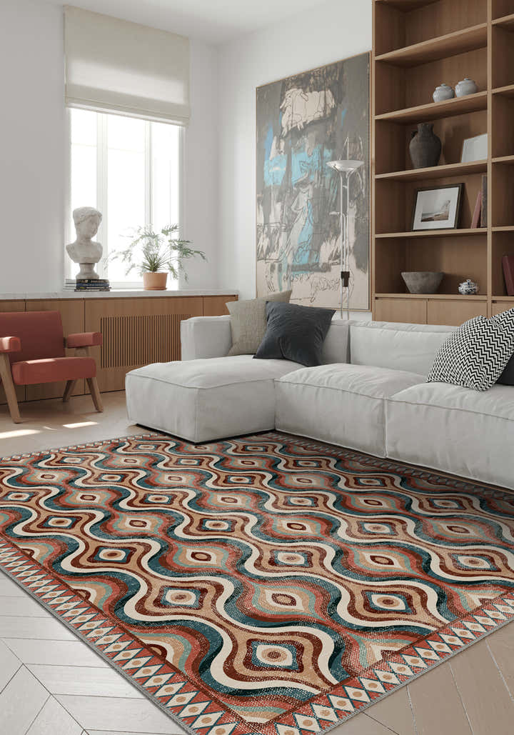 Solara Colorful Retro Rug