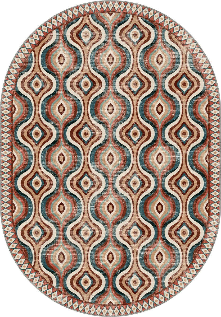 Solara Colorful Retro Rug