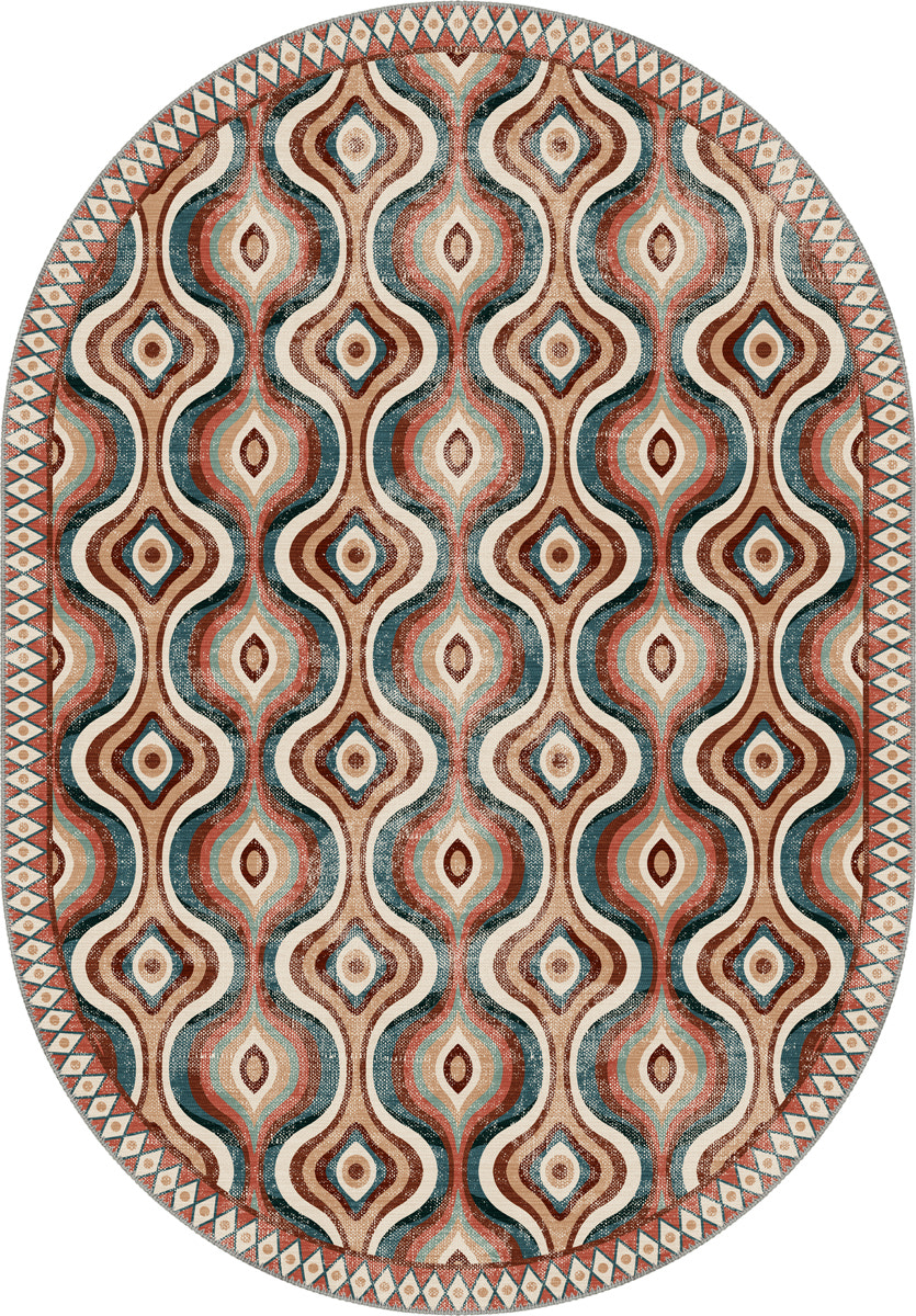 Solara Colorful Retro Rug