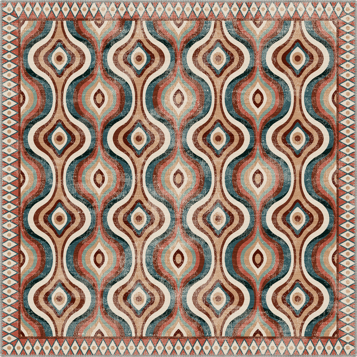 Solara Colorful Retro Rug