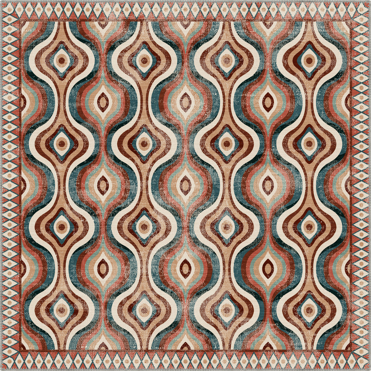 Solara Colorful Retro Rug