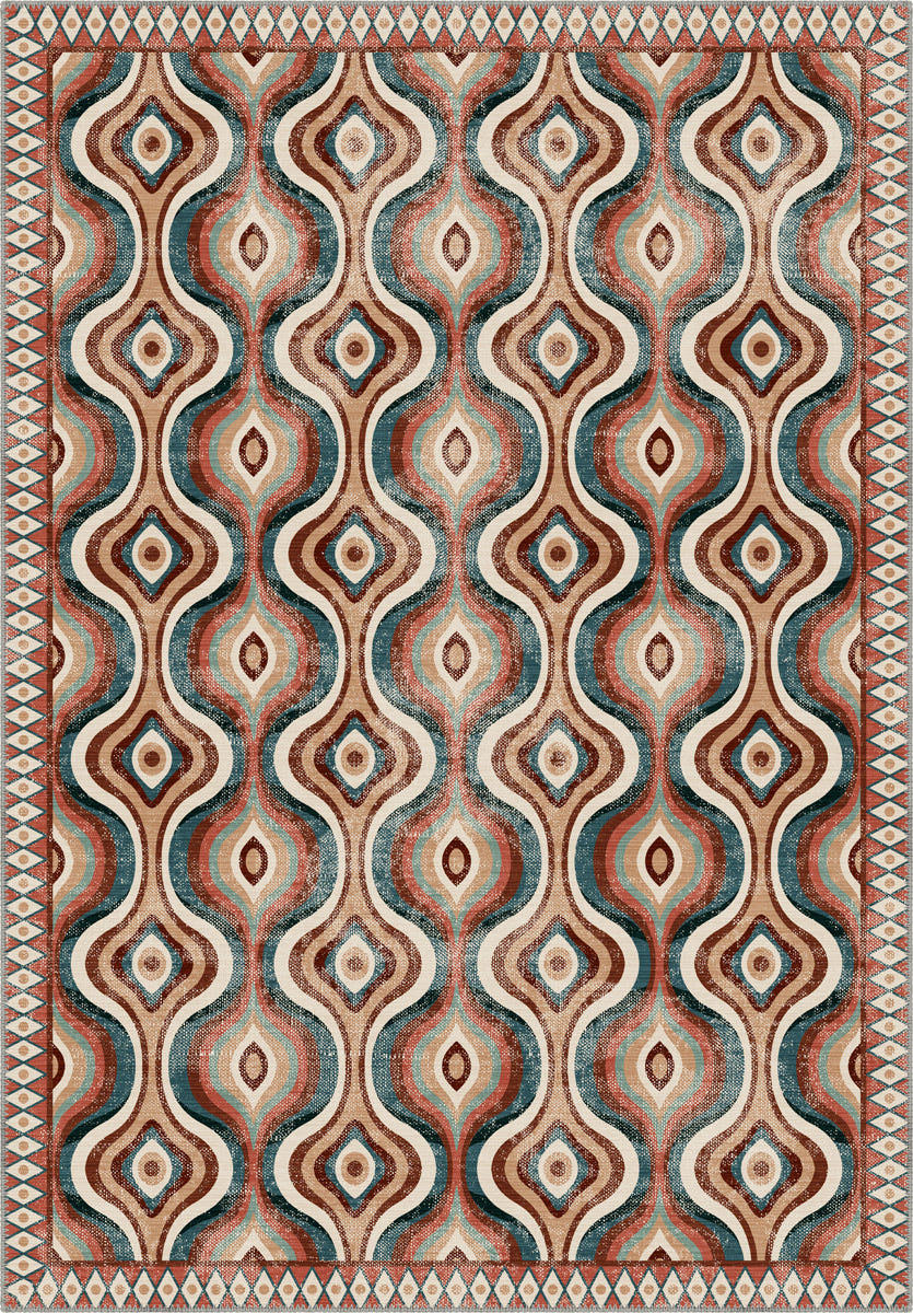 Solara Colorful Retro Rug