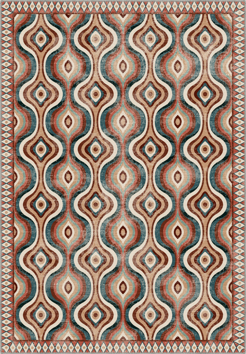 Solara Colorful Retro Rug