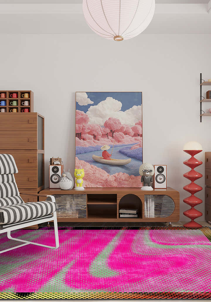 Neonique Pink Pop Art Rug
