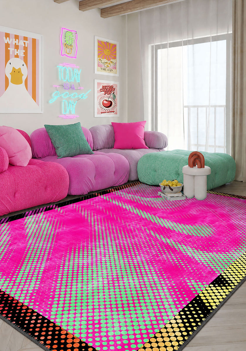 Neonique Pink Pop Art Rug
