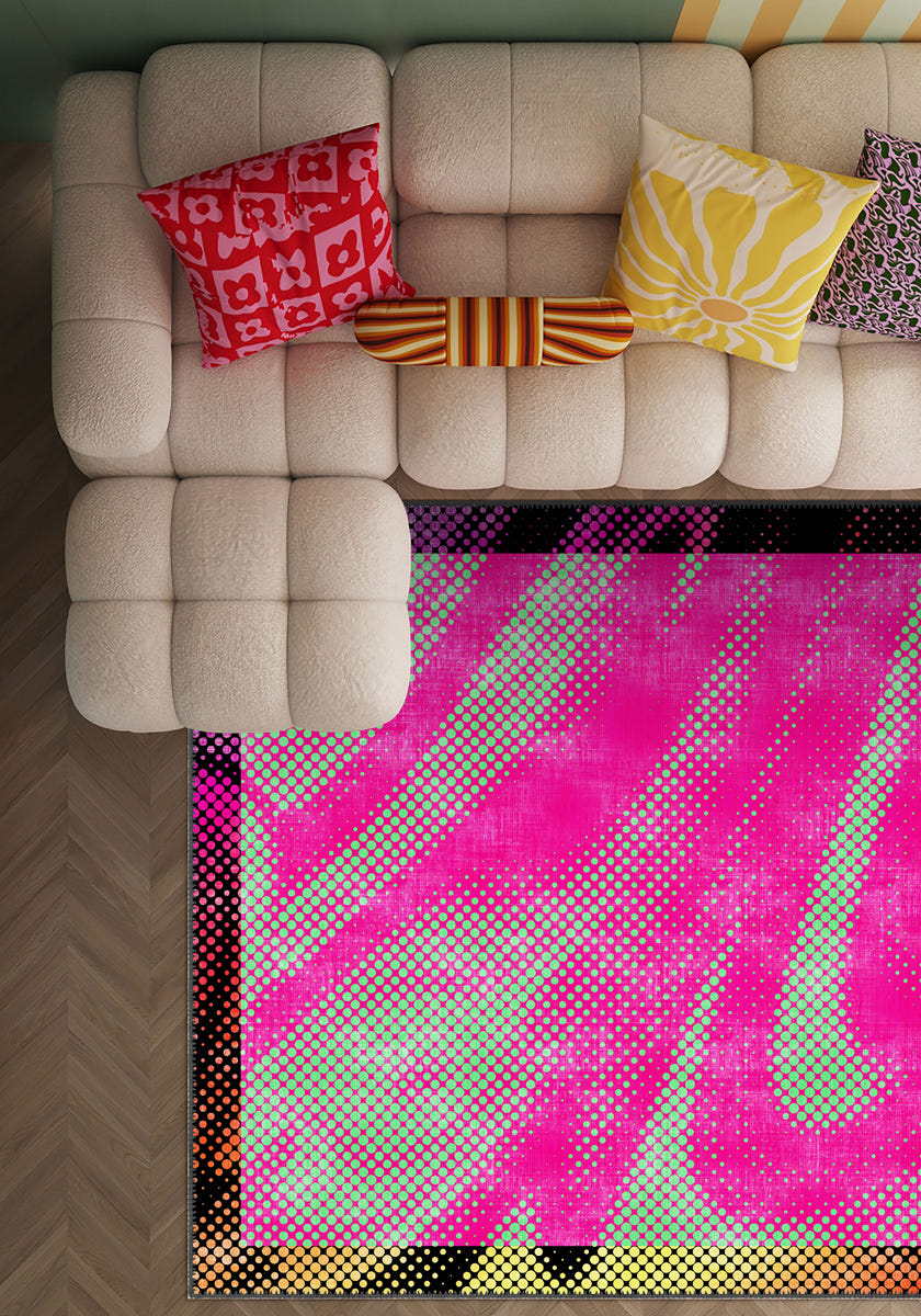 Neonique Pink Pop Art Rug