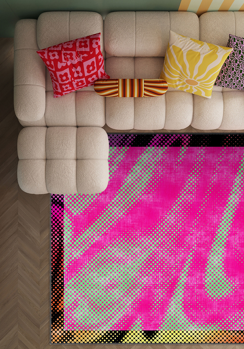 Neonique Pink Pop Art Rug