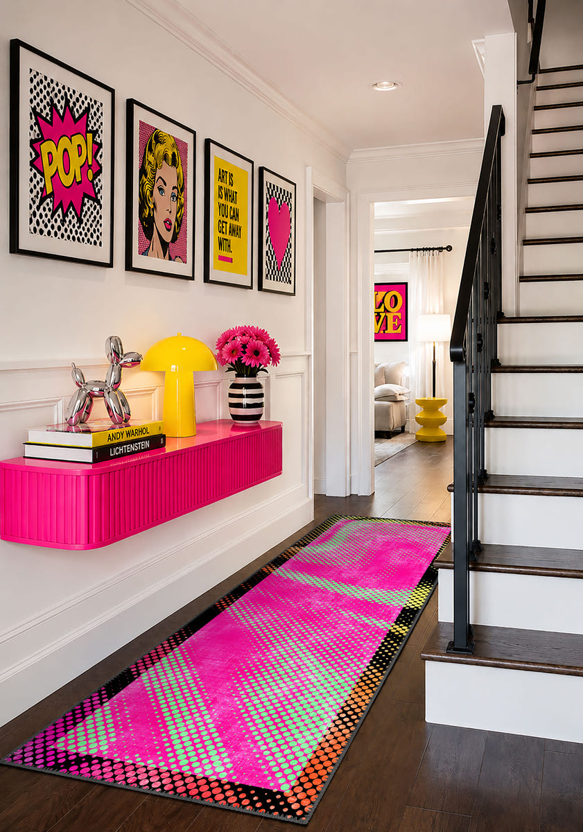 Neonique Pink Pop Art Rug
