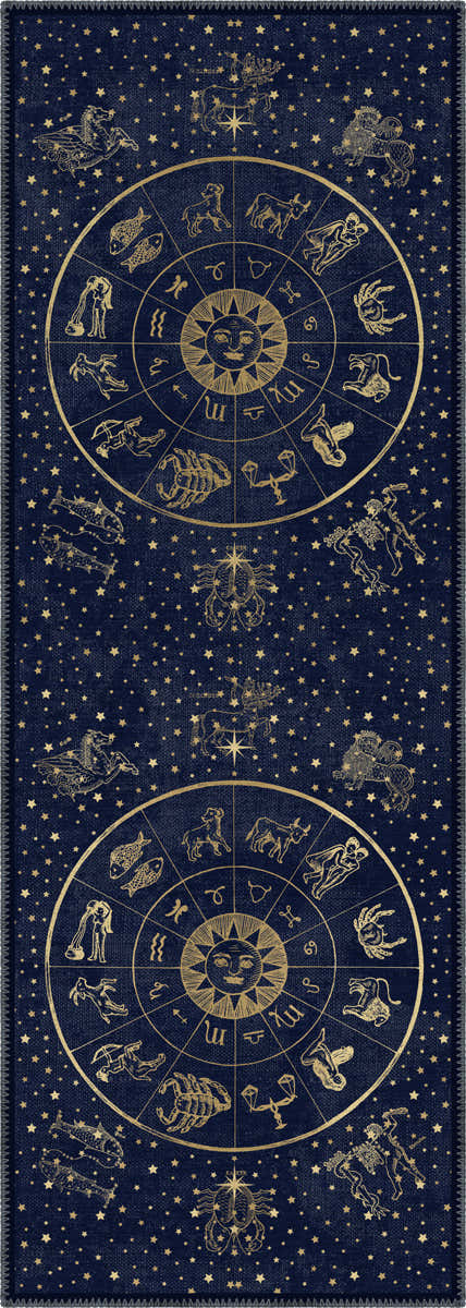 Vega Navy Zodiac Rug