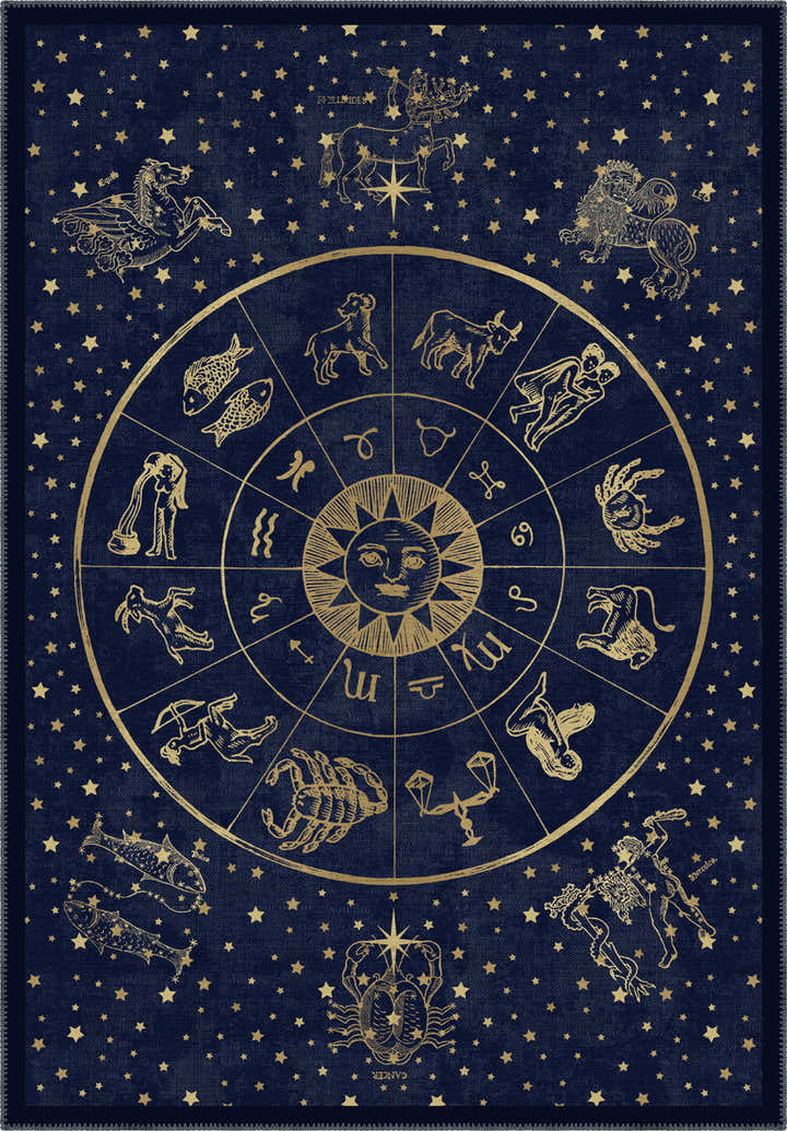 Vega Navy Zodiac Rug