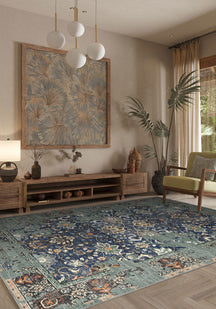Sorelle Blue Distressed Rug