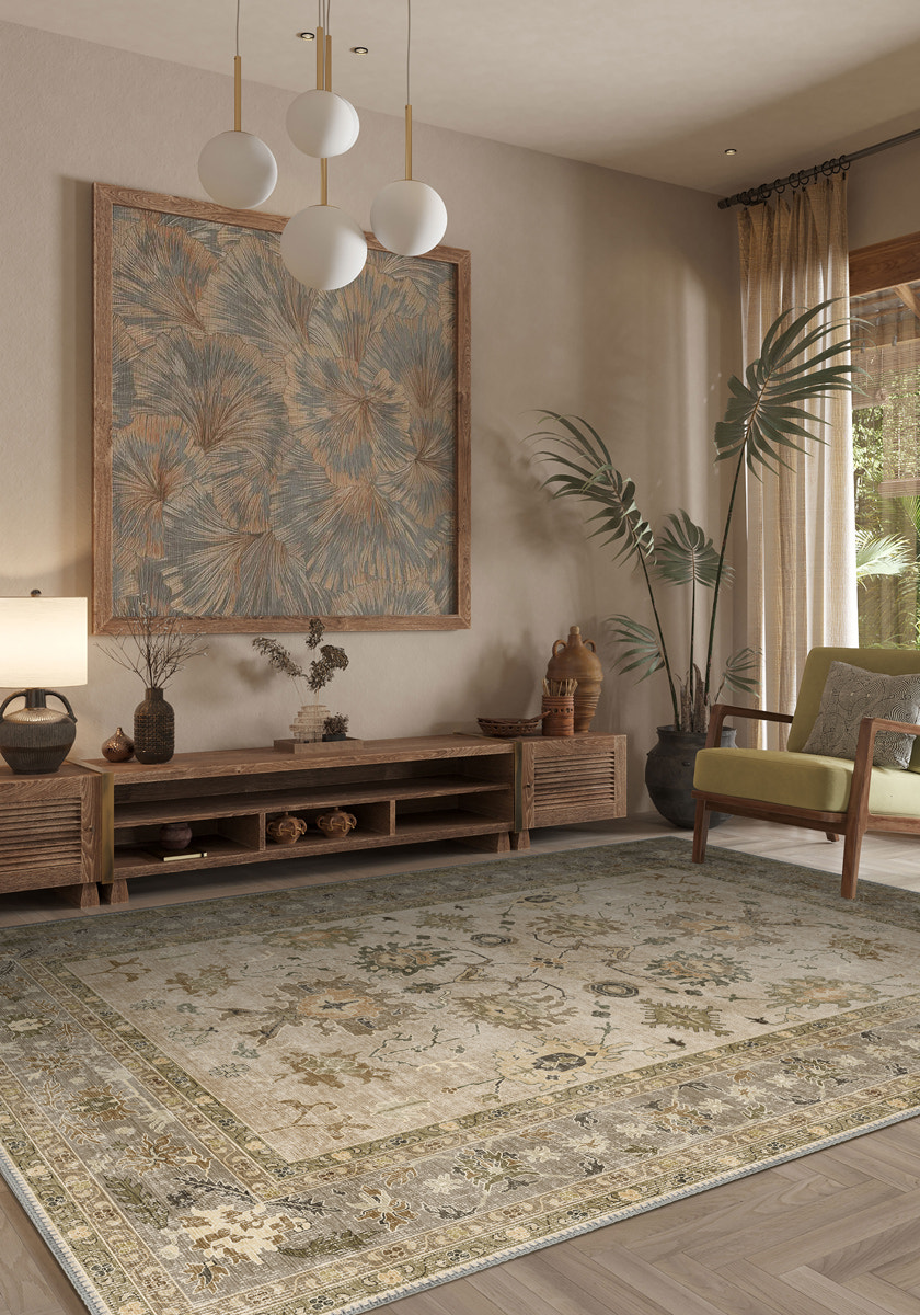 Alara Beige Oushak Rug