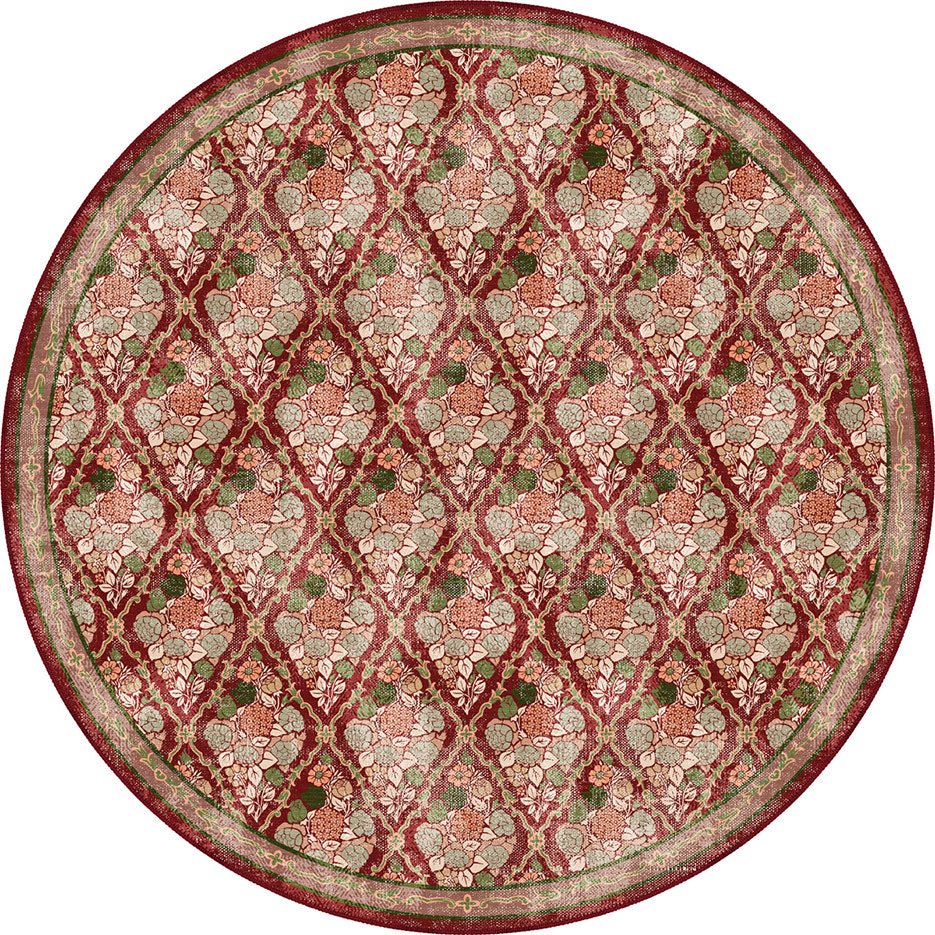 Willow Floral Burgundy Rug
