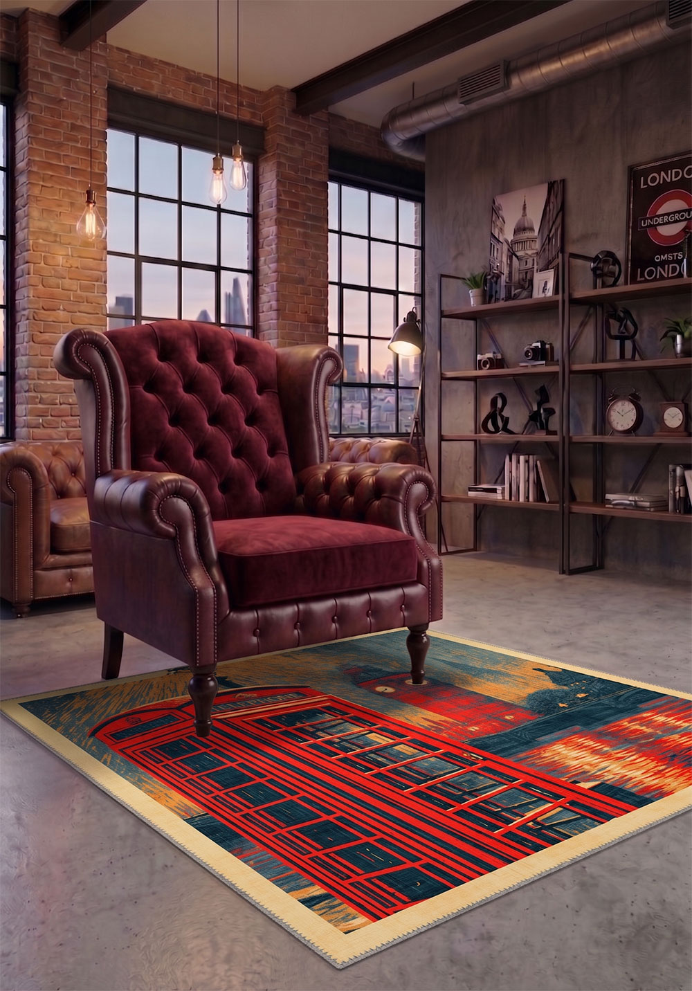 The Red Telephone Box Rug